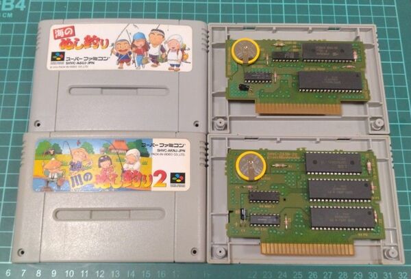 SFC 海のぬし釣り 川のぬし釣り2 セット 電池交換済み SFC スーパーファミコン