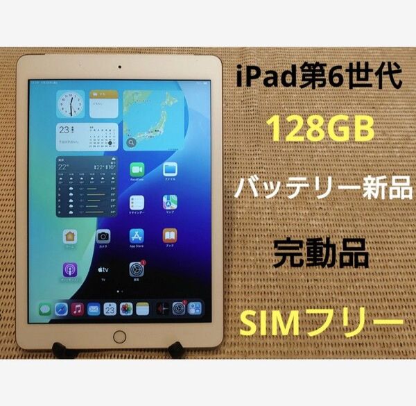 完動品SIMフリーiPad第6世代(A1954)本体128GB送料込DMPXK