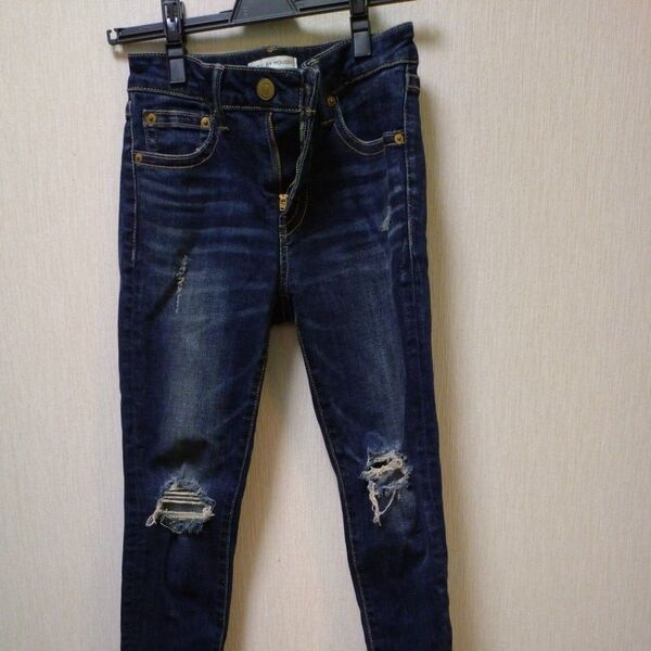 アズールバイマウジー ダメージジーンズ レディース AZUL by moussy