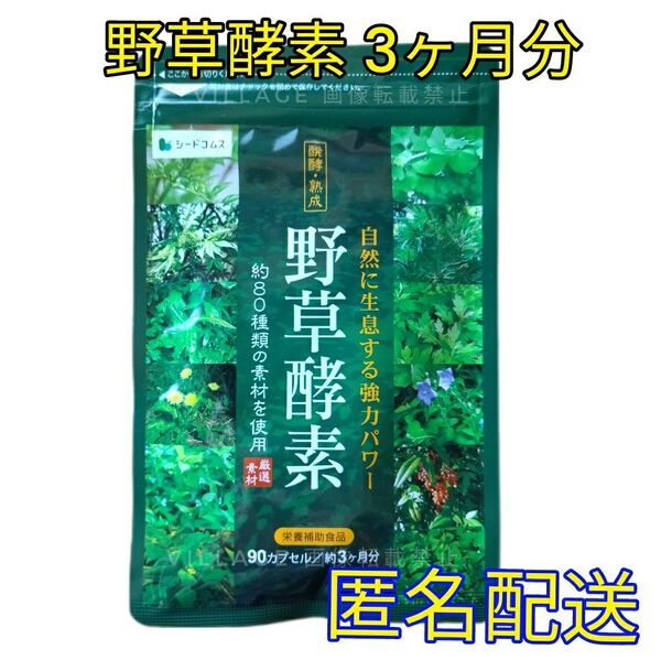 【野草酵素 シードコムス サプリメント】 3ヶ月分 酵素サプリメント