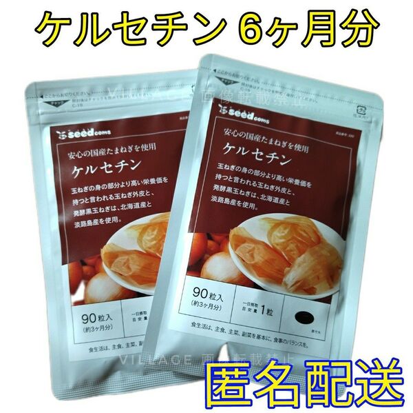 【ケルセチン シードコムス サプリメント】6ヶ月分 国産タマネギ外皮