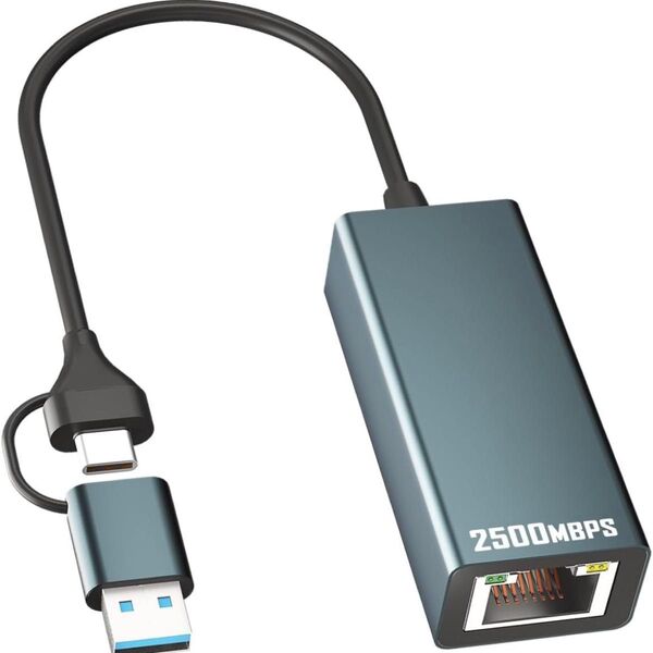 USB 有線LANアダプター Type-C USB-A対応