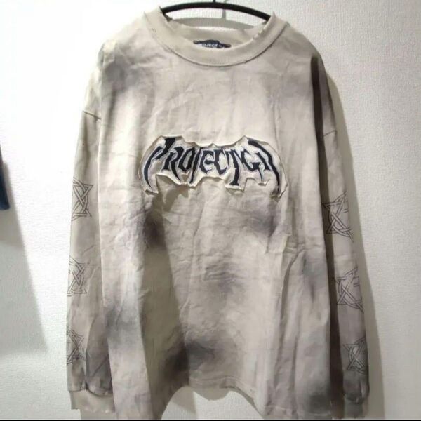 Project gr Furious Logo Applique T-shirt ロンT 長袖 ホワイト