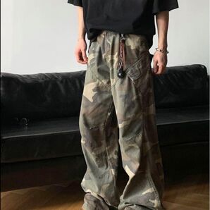 opium camouflage cargo denim カモ柄 ワイドカーゴ