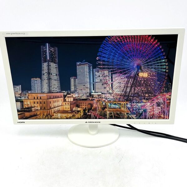 【PCモニター】GREENHOUSE 21.5型 GH-LCW22C-WH-9H スピーカー内臓 梱包丁寧 当日発送
