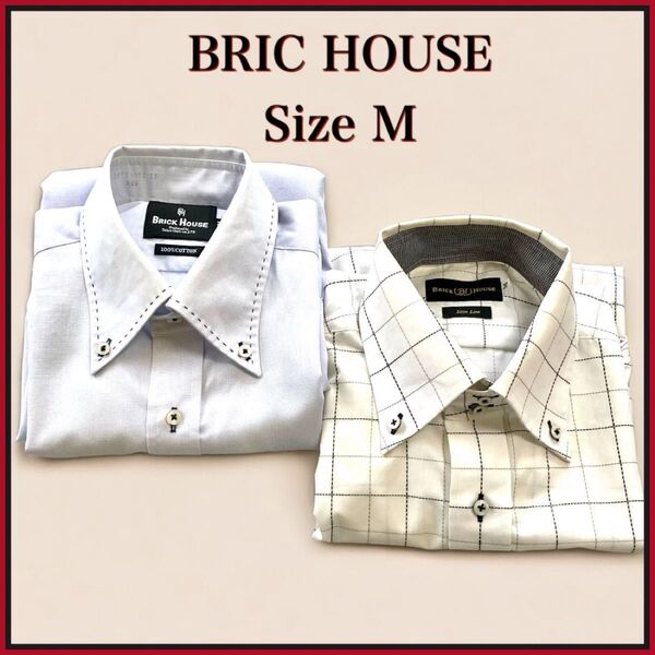 ブリックハウス 半袖シャツ ワイシャツ 2枚セット M BRIC HOUSE 東京シャツ ボタンダウン
