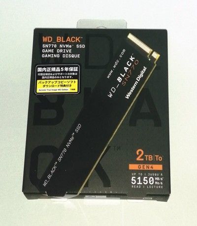 Western Digital WD_BLACK SN770 2TB M.2 NVMe WDS200T3X0E SSD 新品