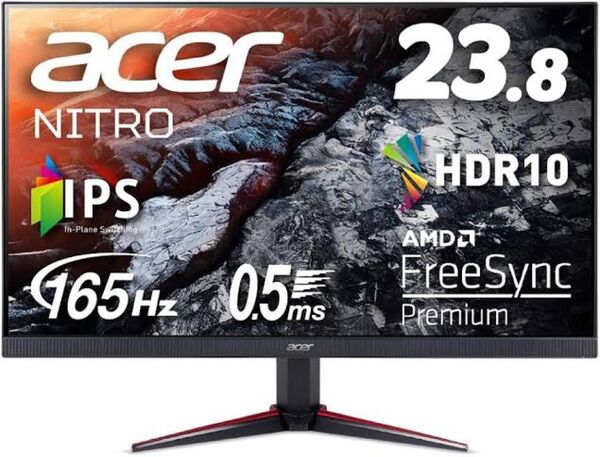 acer 165hz IPS ゲーミングモニター モニターアーム付き!