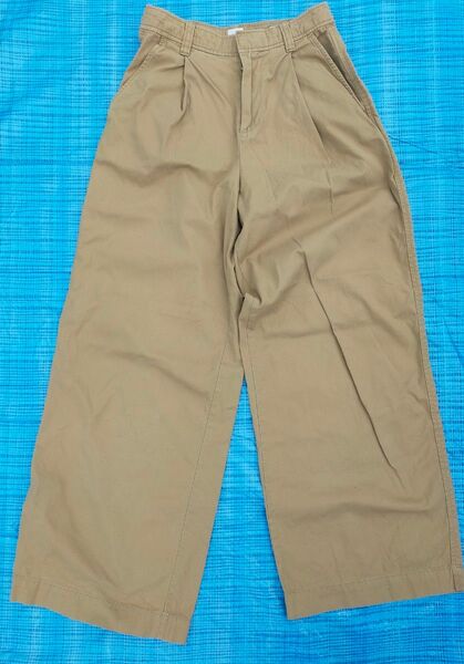 パンツ ベージュ チノパン ワイド ボトムス バギーパンツ ハイウエスト GAP ジーンズ イージーパンツ オフィス zara