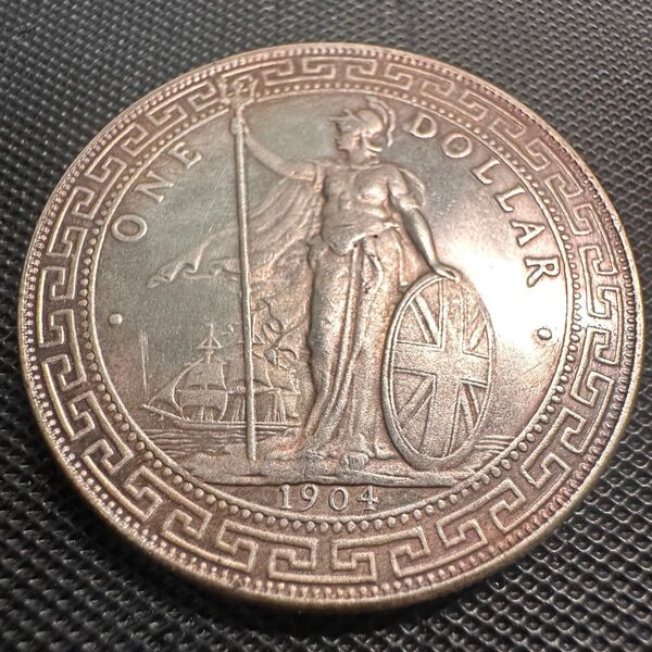 古銭 香港 香港壹圓 銀貨 イギリス貿易銀貨 1904年 1ドル 硬貨 大型コイン 一圓 希少 B10