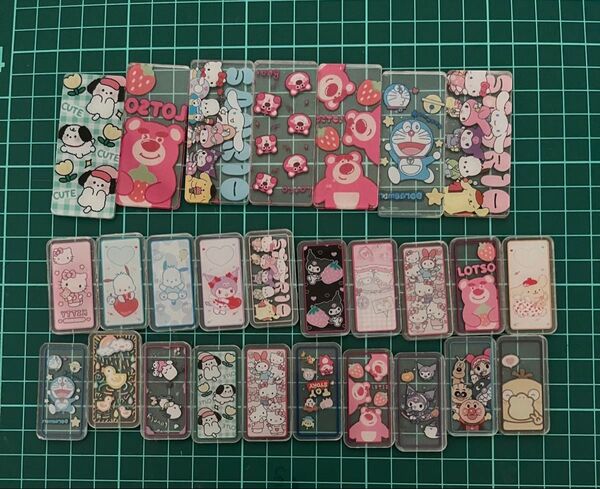 アクリルパーツ 長方形 カード まとめ売り デコパーツ