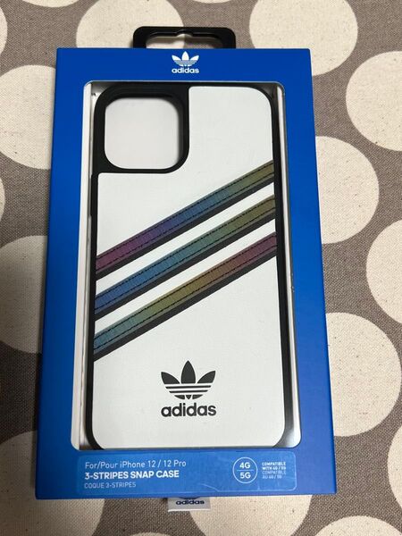 adidas iPhone12/12Pro用 スマホケース 3ストライプ