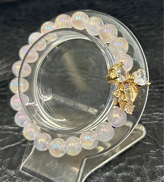 オーラ(ピンクレインボー)水晶 ブレスレット