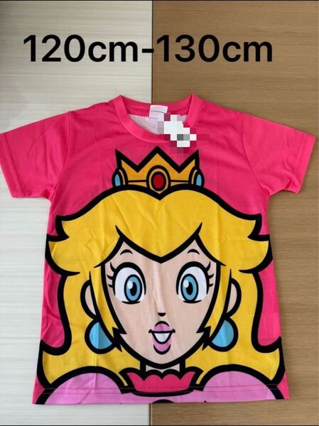 未使用 USJ スーパーマリオ ピーチ姫 Tシャツ 女の子半袖120cm130cm