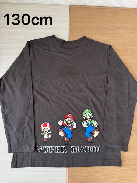 未使用 スーパーマリオ 長袖Tシャツ ルイージ 男の子 ロンT 130cm
