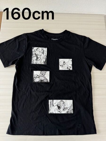 訳coachコーチ マーベル ブラック Tシャツ スパイダーマン 160cm