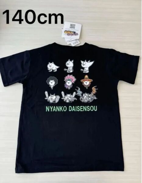 新品 にゃんこ大戦争 Tシャツ 任天堂 男の子 半袖Tシャツ 140cm刺繍