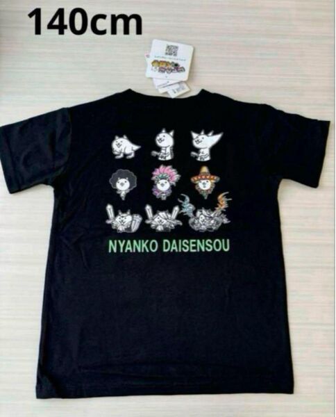 新品 にゃんこ大戦争 Tシャツ 任天堂 男の子 半袖Tシャツ 140cm刺繍