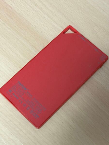 モバイルバッテリー 軽量小型超薄 6mm 大容量 5000Ah 赤 ライトニング入力 USB-A出力