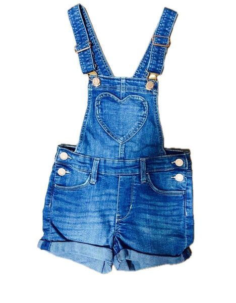 H&M 柄サロペット 110 cmデニム オーバーオール デニムオーバーオール