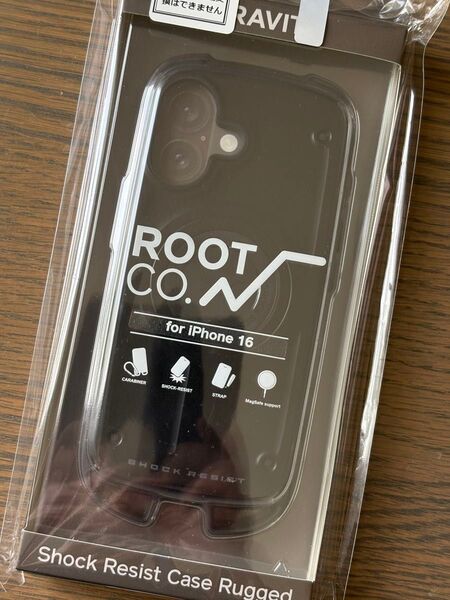 ROOT CO【iPhone16専用ケース】GRAVITY Shock Resist Case 色:ブラック GSRU-4371