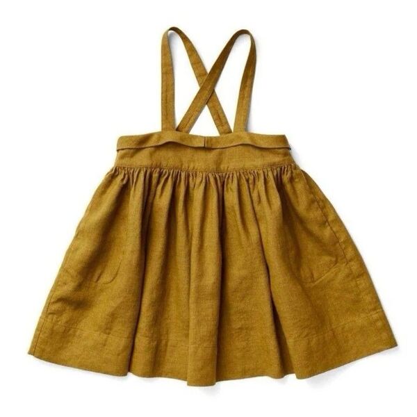 新品 6y soor ploom Enola Pinafore Old Gold