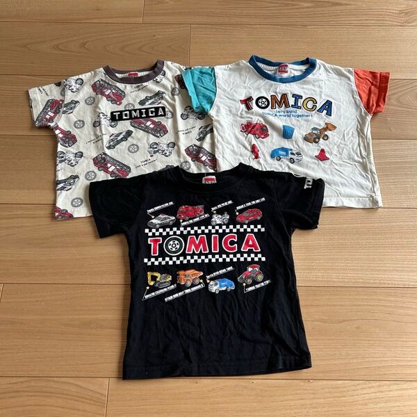 トミカ Tシャツ 100 セット まとめ売り 保育園 トップス 半袖 Tシャツ しまむら 車 消防車 パトカー 白バイ