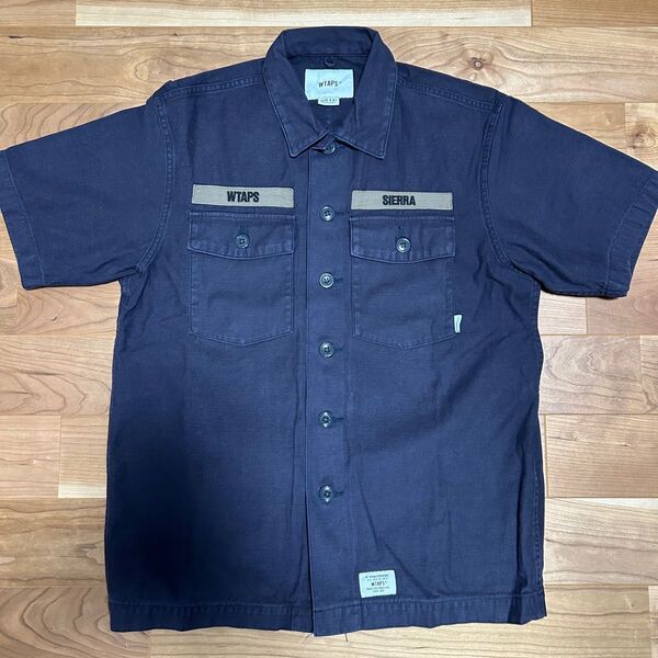 WTAPSダブルタップスBUDSシャツSサイズ新品ネイビーWTVUA