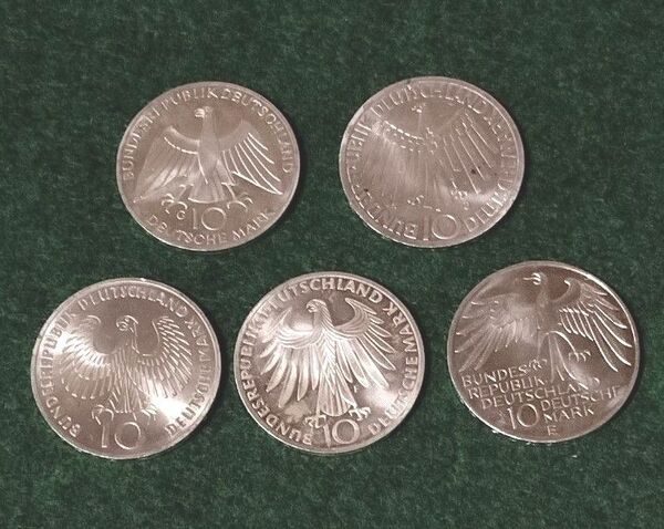 ミュンヘンオリンピック記念銀貨5枚 約77g
