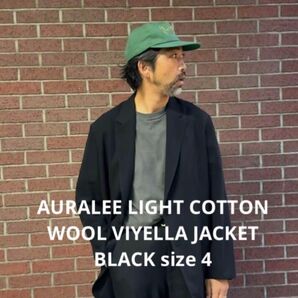 OVY AURALEE LIGHT COTTON WOOL VIYELLA JACKET BLACK size4