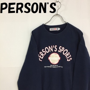 【人気】PERSON'S パーソンズ ビックロゴスウェット ネイビー サイズM/S112