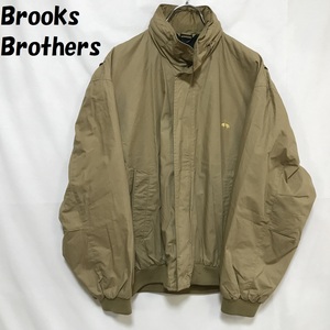Brooks Brothers/ブルックスブラザーズワンポイントロゴ ブルゾン ベージュ サイズM 衿にフード内臓/S189