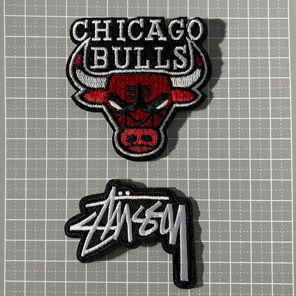 シカゴ CHICAGO BULLS ステューシー 刺繍 ワッペン