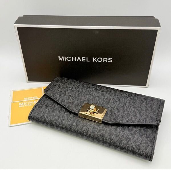 MICHAEL KORS/マイケルコース/MKシグネチャー/三つ折り/箱付/長財布/カード入れ/札入れ/