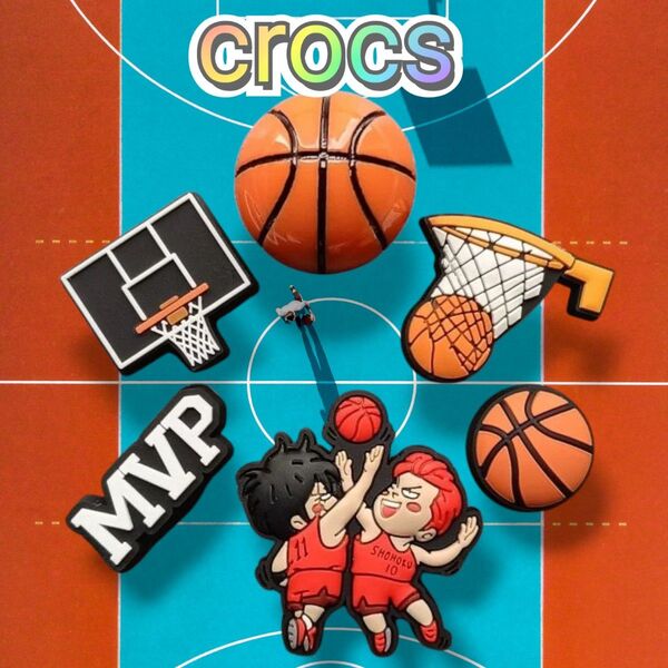 【新品】SLAM DUNK 正規品 クロックス ジビッツ アクセサリー 5個セット