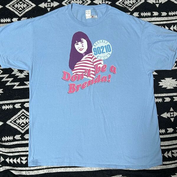 【古着】希少 ビバリーヒルズ誰やねん-ググったら高いじゃんTシャツ 高校白書 ブレンダ Tシャツ XLサイズ 水色 古着