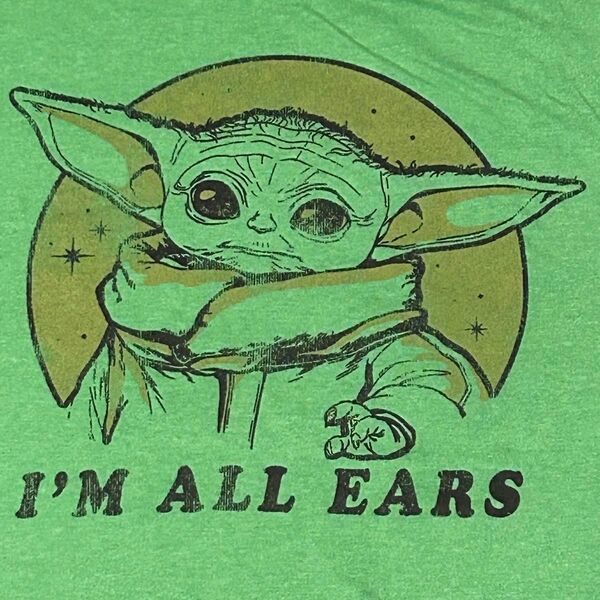 【古着】アメカジ スターウォーズSTAR WARS ヨーダ Tシャツ Lサイズ グリーンのベビーヨーダTシャツ