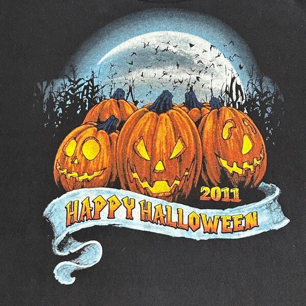 【古着】アメカジ ビンテージハロウィン カボチャ Tシャツ XL
