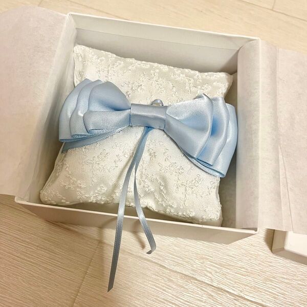 リングピロー Maison de FLEUR 水色 スカイブルー 本体のみ