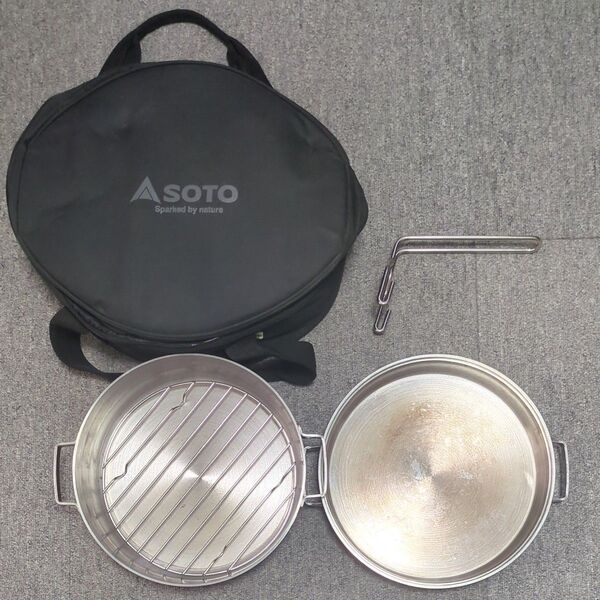 SOTO(新富士バーナー) ステンレスダッチオーブン10インチデュアル ST-910DL+専用ケース+専用リフター付き