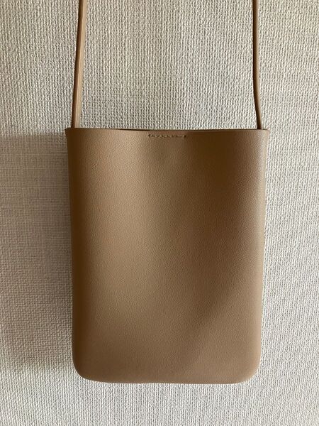 フェイクレザー ポシェット ベージュ 中古品