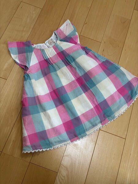 【80cm】プティマイン ワンピース チェック
