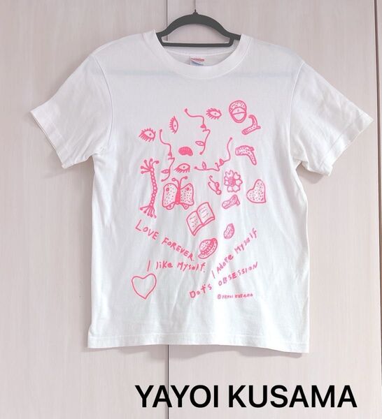 美品 2008 YAYOI KUSAMA ART TSHIRT 草間彌生 Tシャツ Sサイズ ホワイト レア