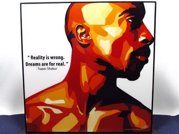 【新品 No 242】 ポップアートパネル 2pac HIPHOP