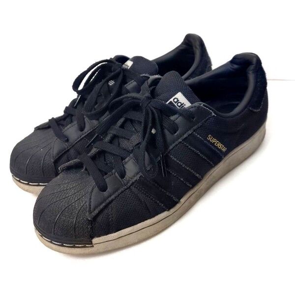 アディダス オリジナルス スーパースター スニーカー ブラック × グレー 24.5cm シューズ 靴 adidas