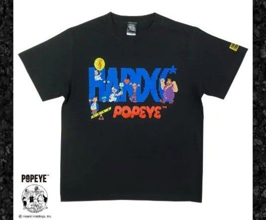 ポパイ ザ・アーケードTシャツ パンチングボール・ブラック ハードコアチョコレート コアチョコ ポパイ コラボ コラボレーション