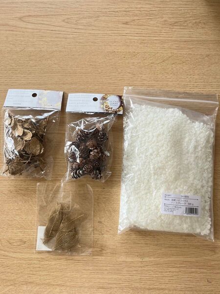 【未使用】パーツ付き 国産ソイワックス260g キャンドル作りセット ハード