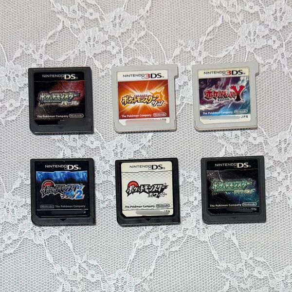【値下げニンテンドーDS 任天堂3DS ポケットモンスター パール ダイヤモンド ホワイト ブラック2 サン Y 6ソフトセット