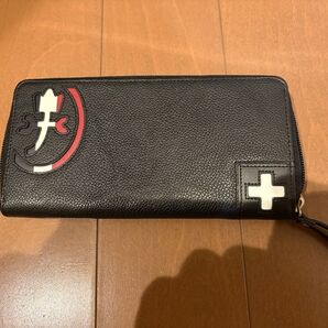 早い者勝ち1点のみ 極美品 カステルバジャック CASTELBA JAC 長財布 ブラック レザー ウォレット ラウンドファスナー