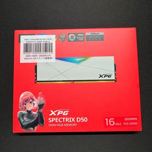 XPG SPECTRIX D50 DDR4 RGB メモリ 16GBx2